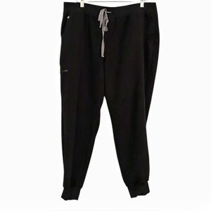 Figs Women’s Black Zamora Jogger Scrub Pants Size XXL Petite Style 1000208